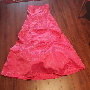 beautiful hot pink cocktail dress with bling